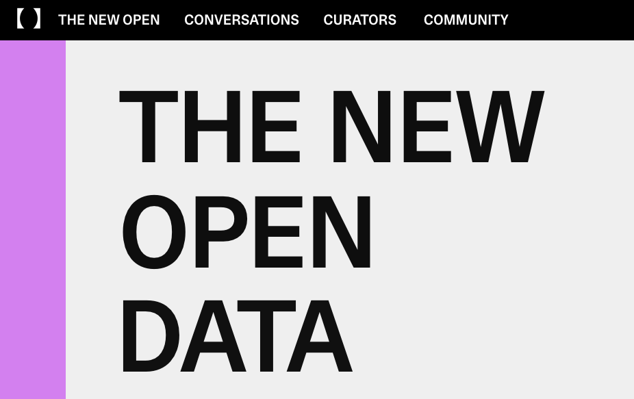 Data is a material artifact – interview for The New Open